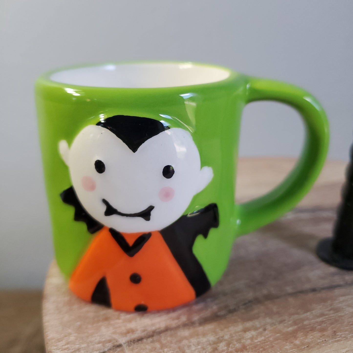 Halloween Mini Mugs- Black Cat, Skeleton, Vampire, and Pumpkin
