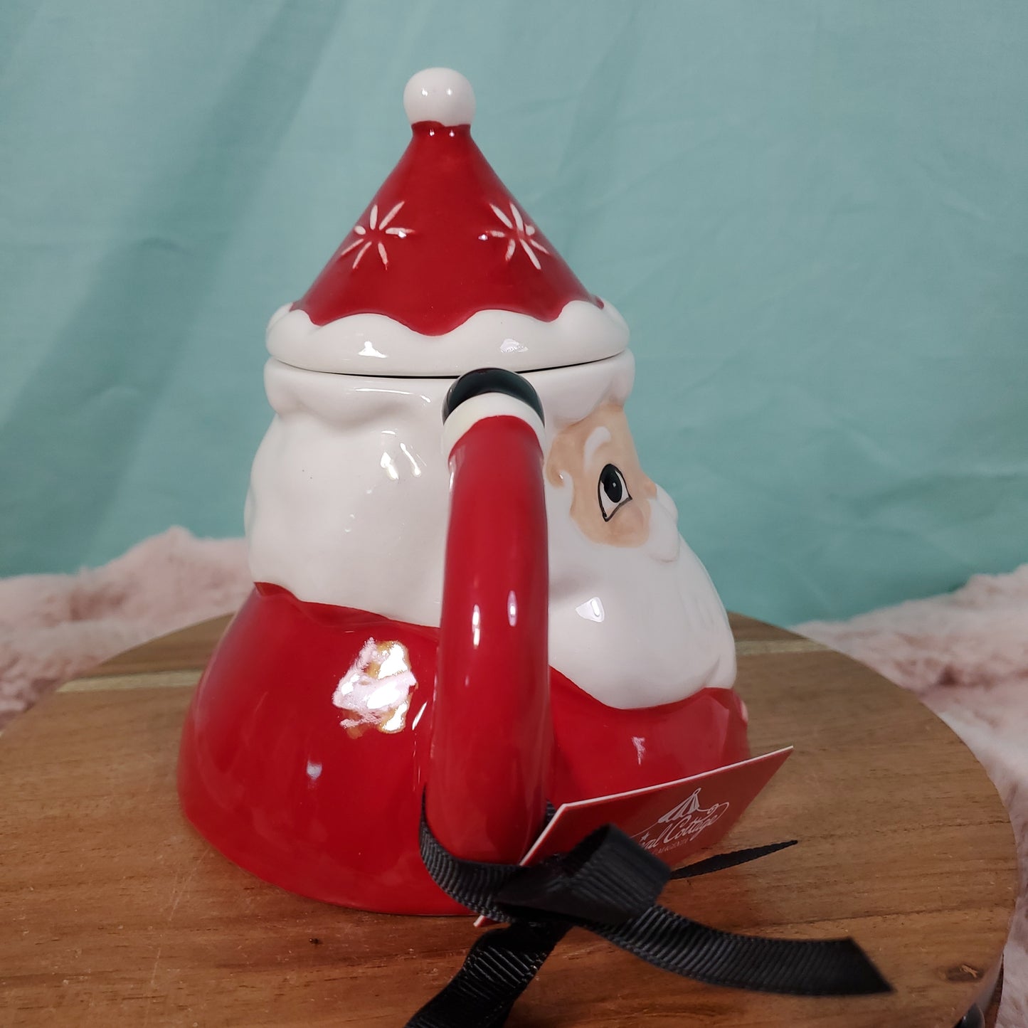 Johanna Parker Christmas Folk Art Vintage Santa Mug with Lid