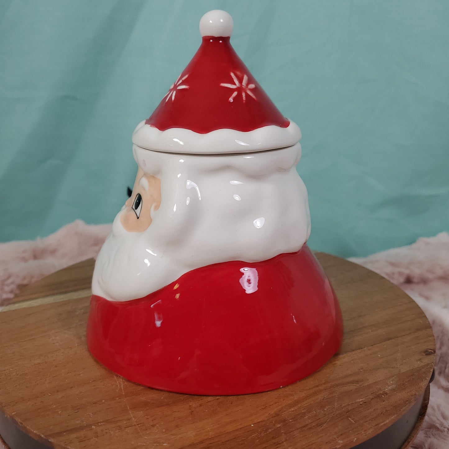Johanna Parker Christmas Folk Art Vintage Santa Mug with Lid