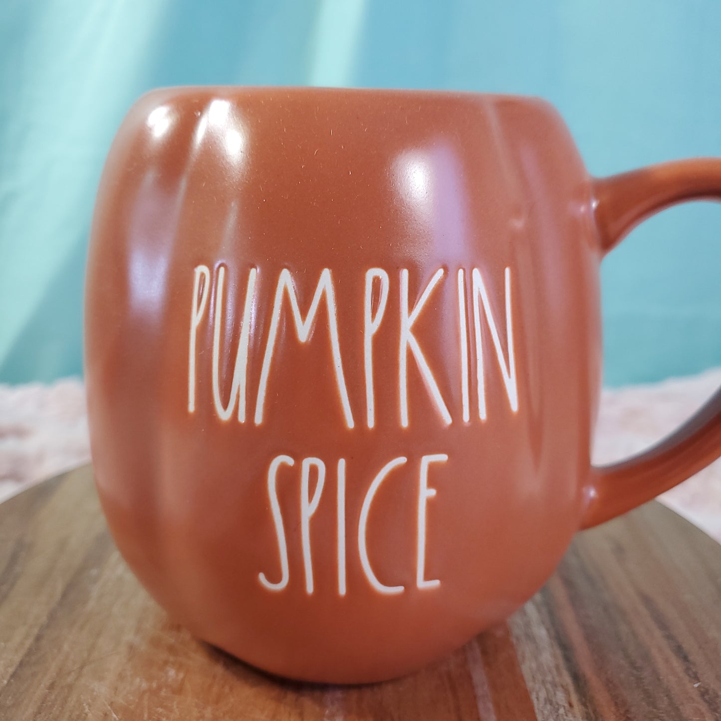 Rae Dunn "PUMPKIN SPICE" Pumpkin Shaped Mug - 18 oz