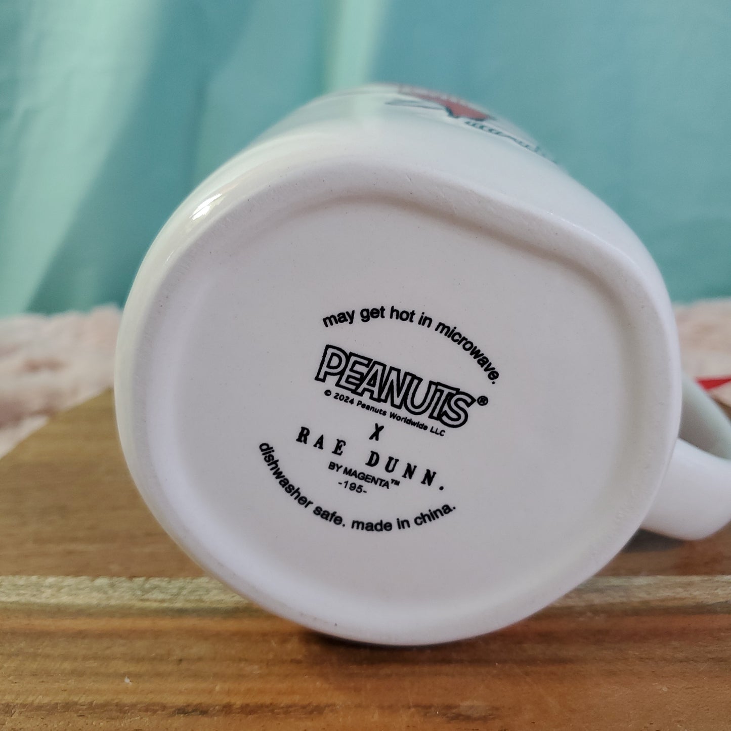 Rae Dunn Valentine's Day Snoopy Mug - "LOVED" - 19.5 oz