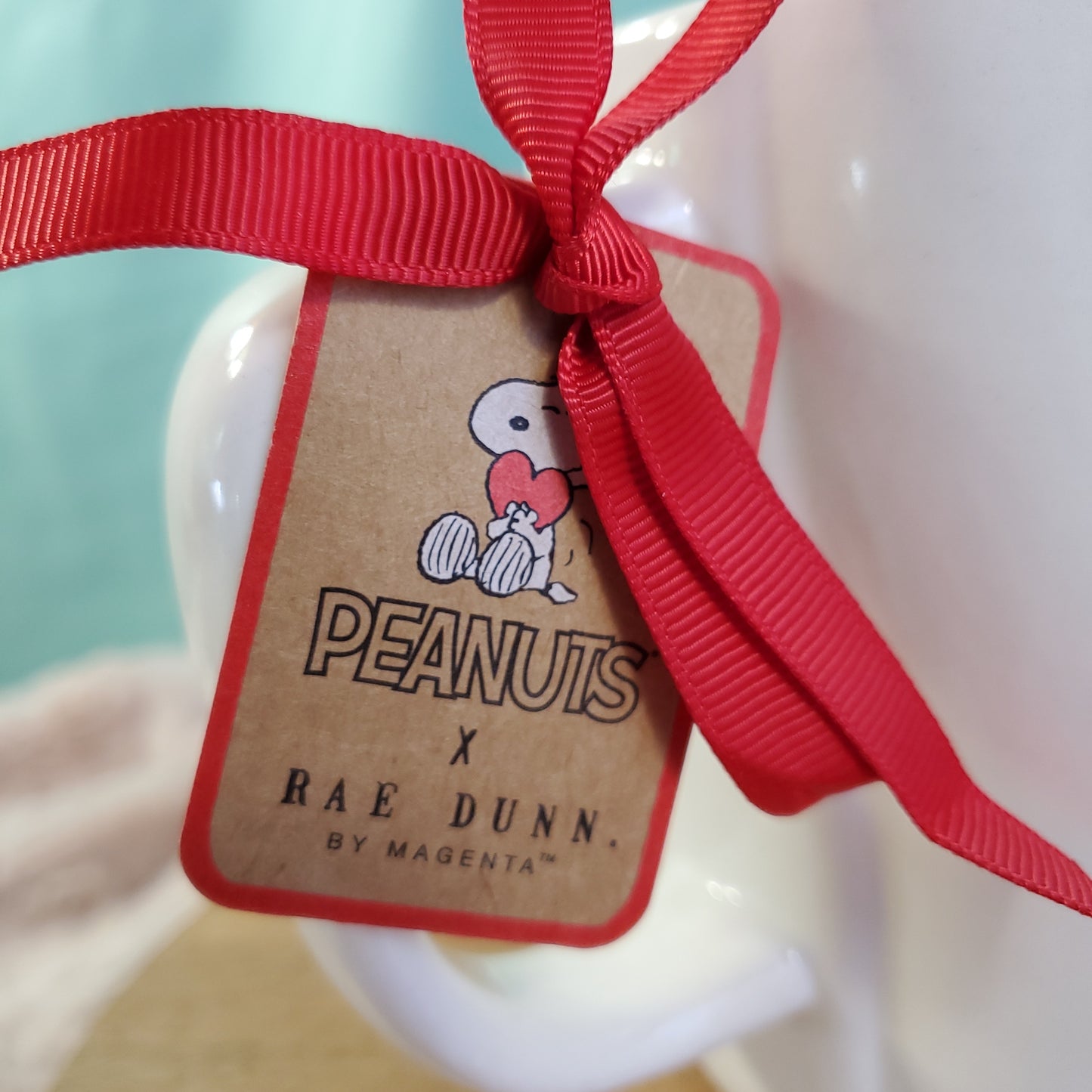 Rae Dunn Valentine's Day Snoopy Mug - "LOVED" - 19.5 oz