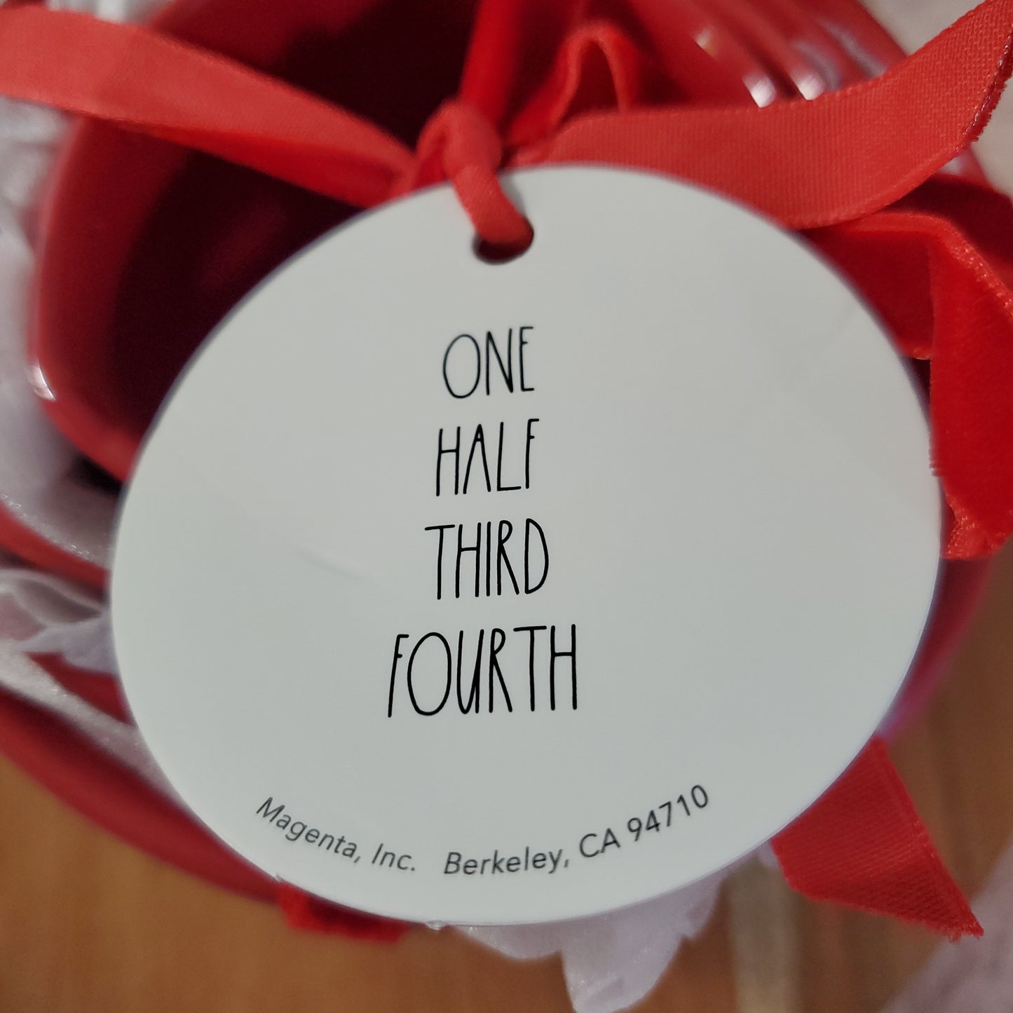 Rae Dunn Valentine's Day Red Ceramic Measuring Cups - Set of 4