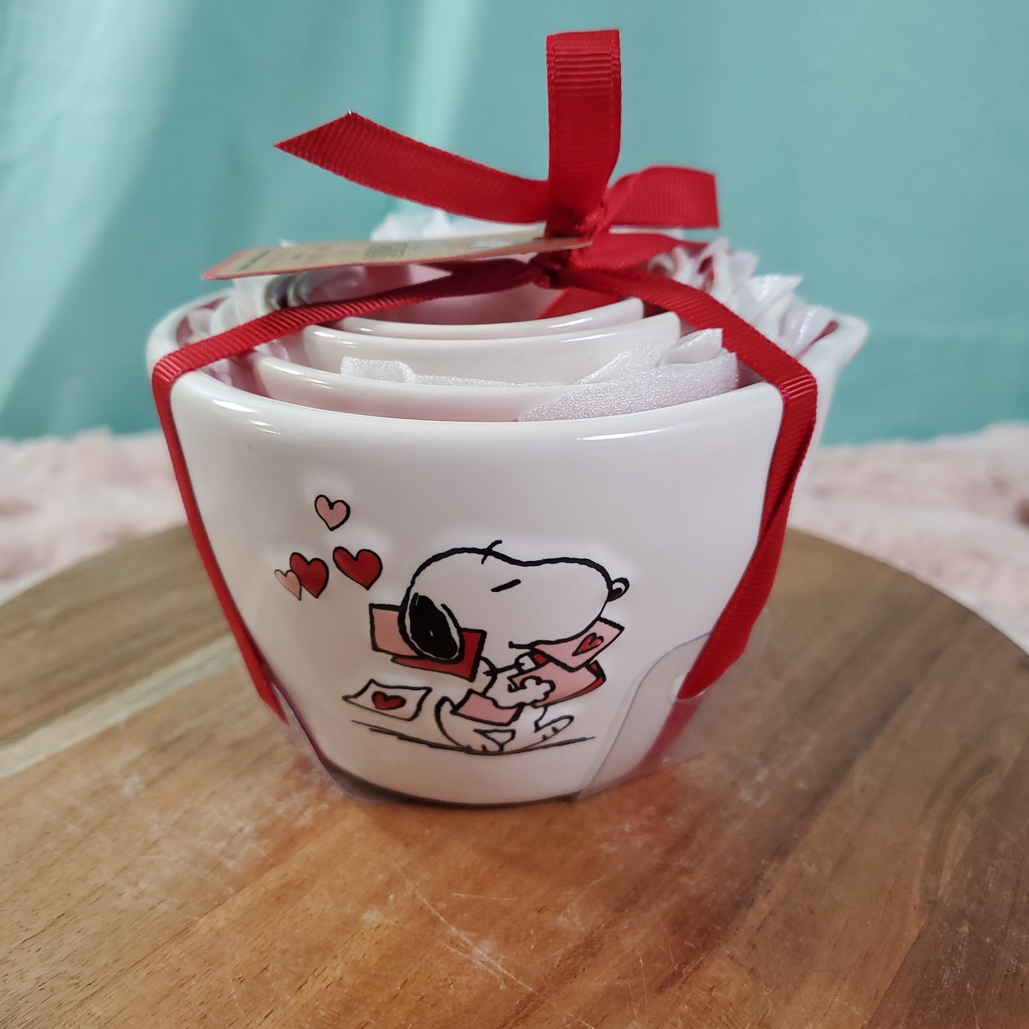 Rae Dunn Valentine's Day Snoopy Measuring Cups - Set of 4