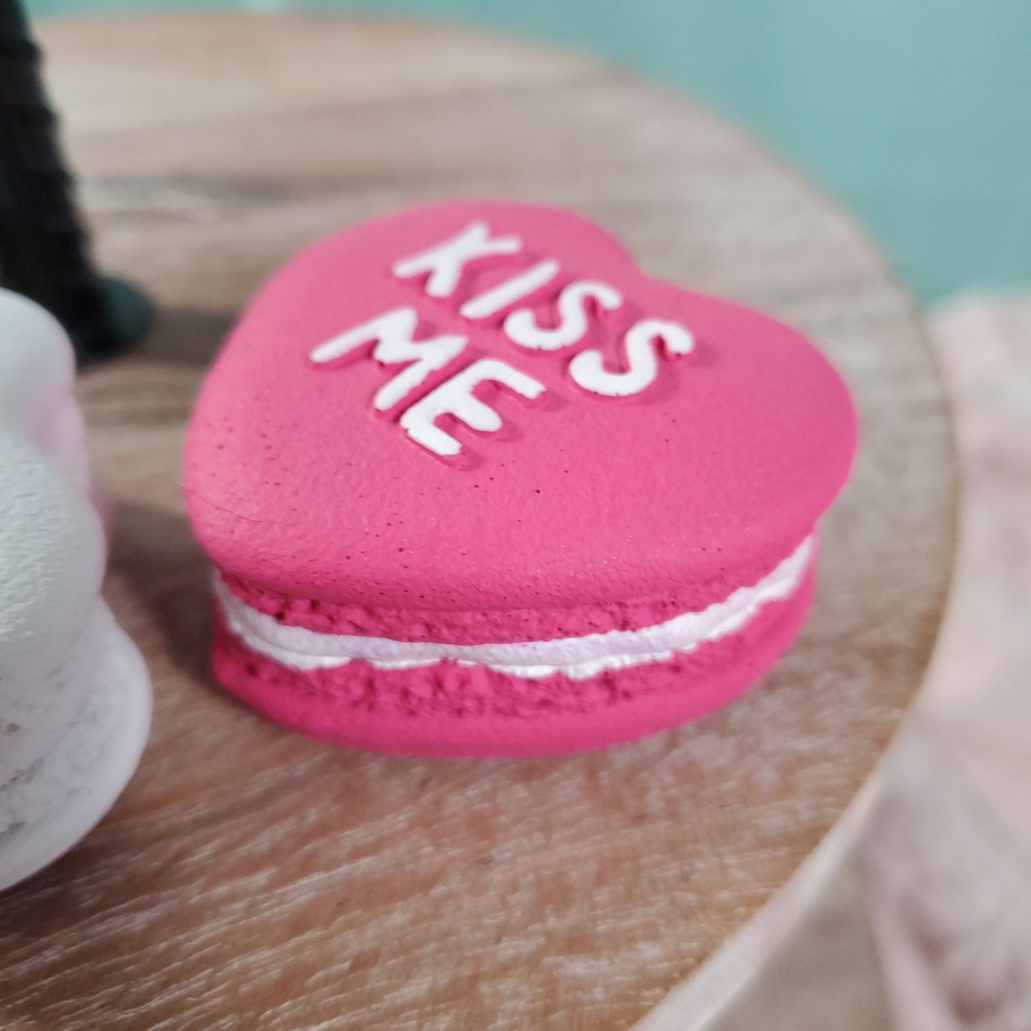 Cupcakes and Cashmere Valentine's Day Faux Conversation Heart Styled Macaroons - Set of 6