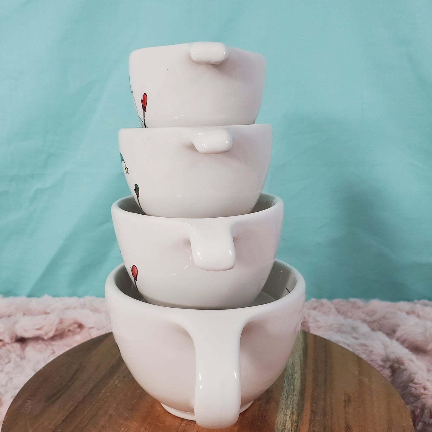 Rae Dunn Christmas Measuring Cups - Watercolor Snowmen