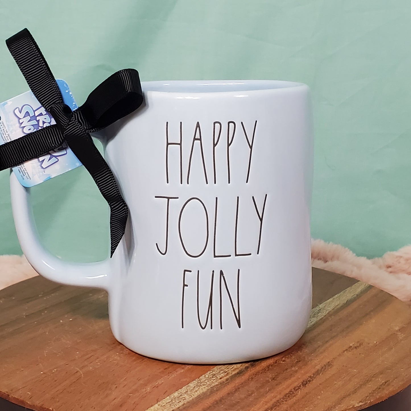 Rae Dunn Frosty 'HOLLY JOLLY FUN' Frosty Mug - Light Blue