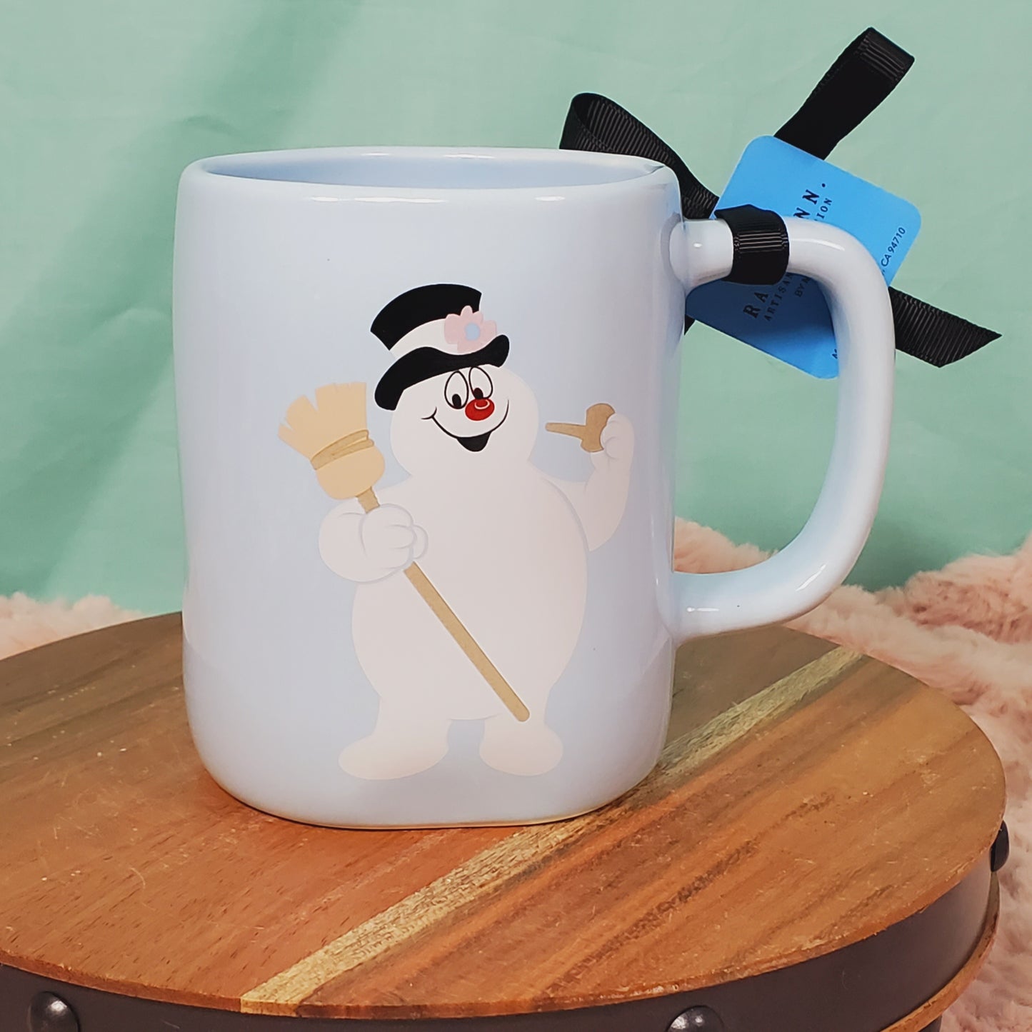Rae Dunn Frosty 'HOLLY JOLLY FUN' Frosty Mug - Light Blue