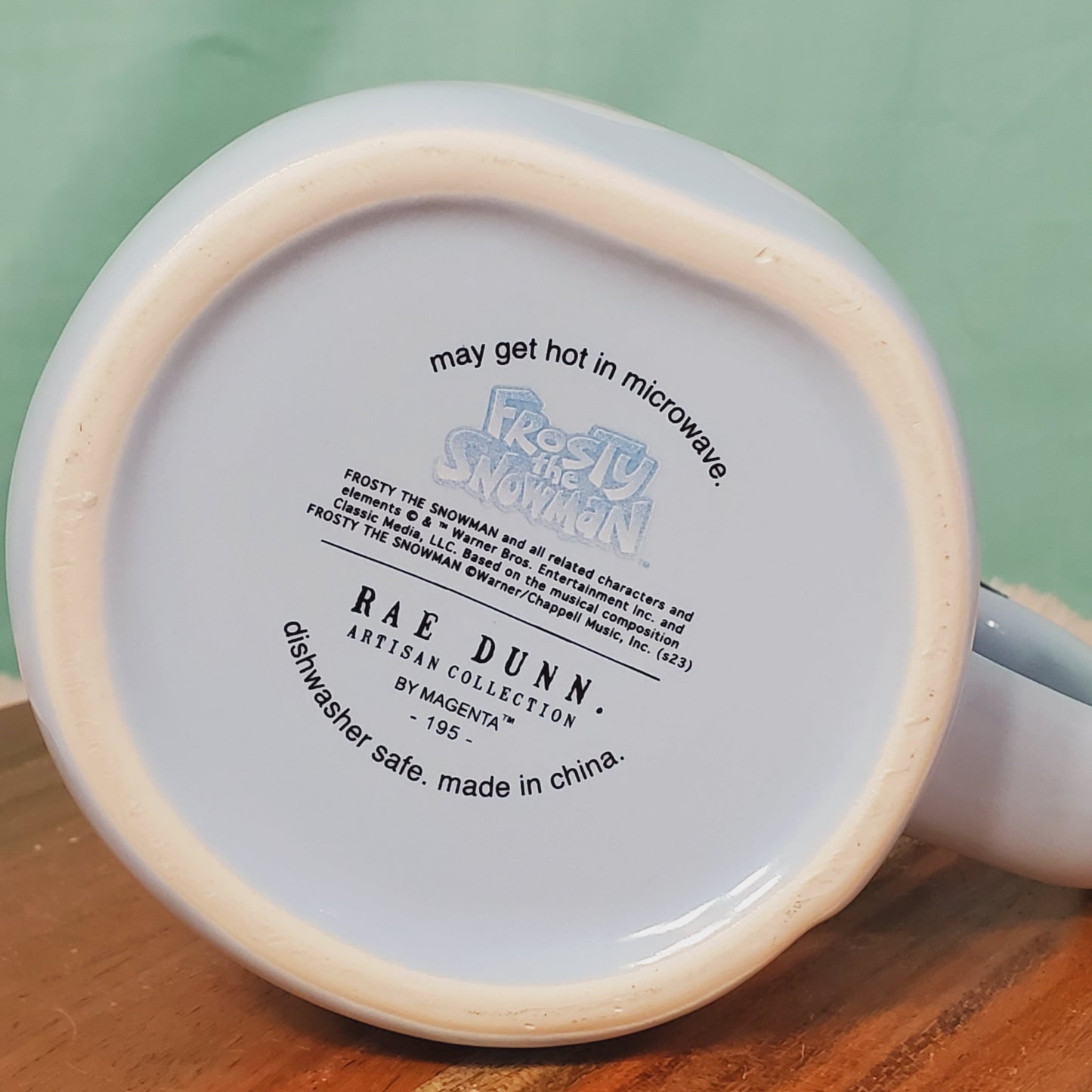 Rae Dunn Frosty 'HOLLY JOLLY FUN' Frosty Mug - Light Blue
