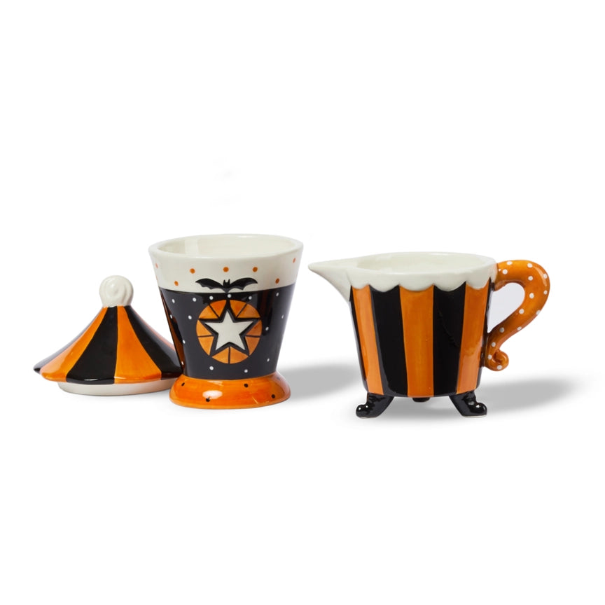 Johanna Parker Carnival Cottage Cream & Sugar Set Halloween