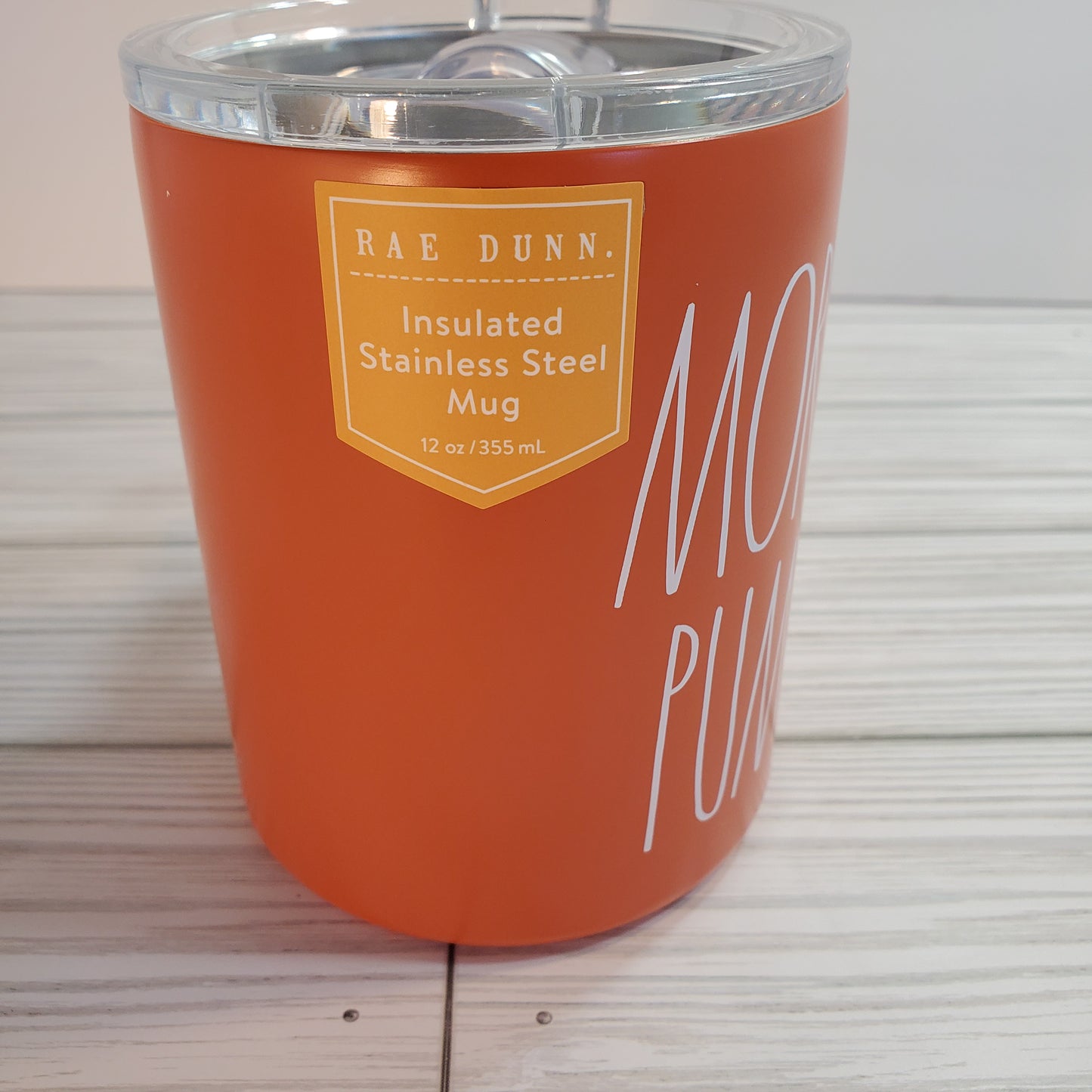 Rae Dunn Morning Pumpkin Insulated Stainless Steel Mug