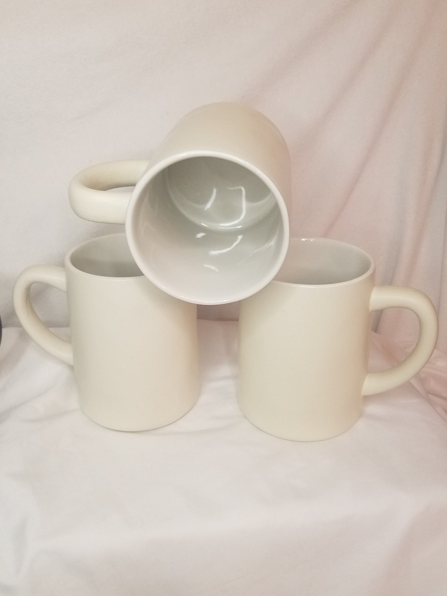 Rae Dunn Inspired Rustic Mugs in Cream, Black and Grey- Personalized