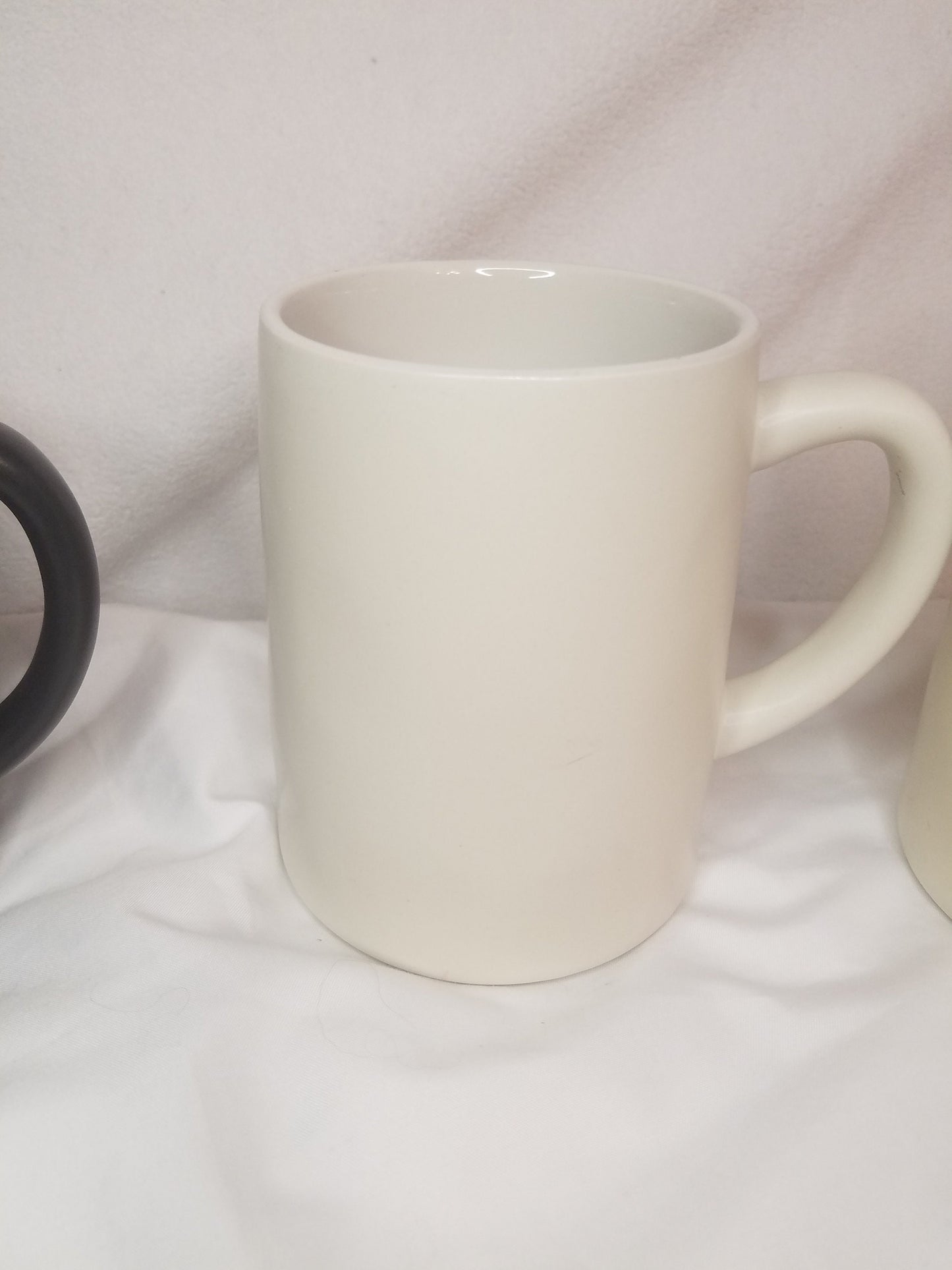 Rae Dunn Inspired Rustic Mugs in Cream, Black and Grey- Personalized