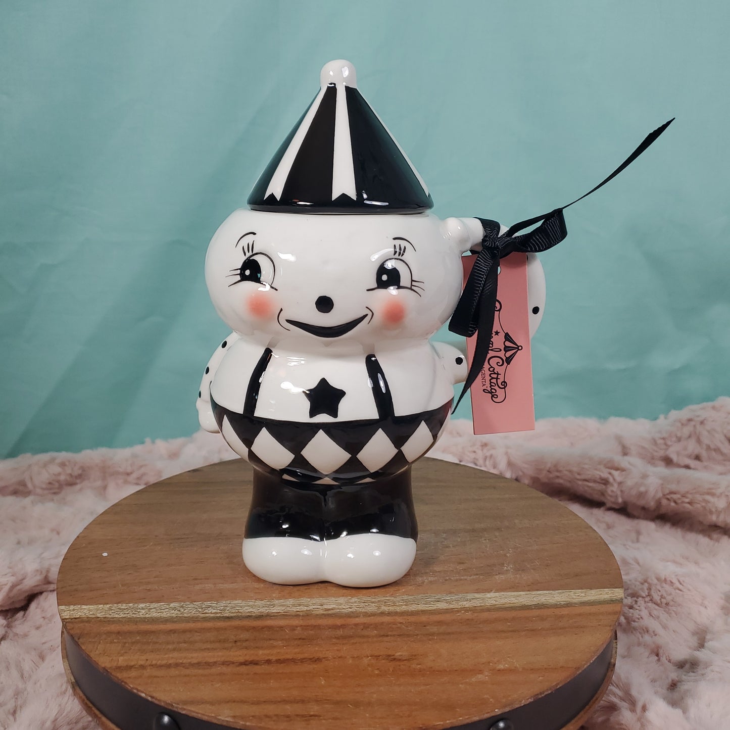 Johanna Parker Laughing Luna Moon Mug with Carnival Tent Topper - Unique Holiday Decor