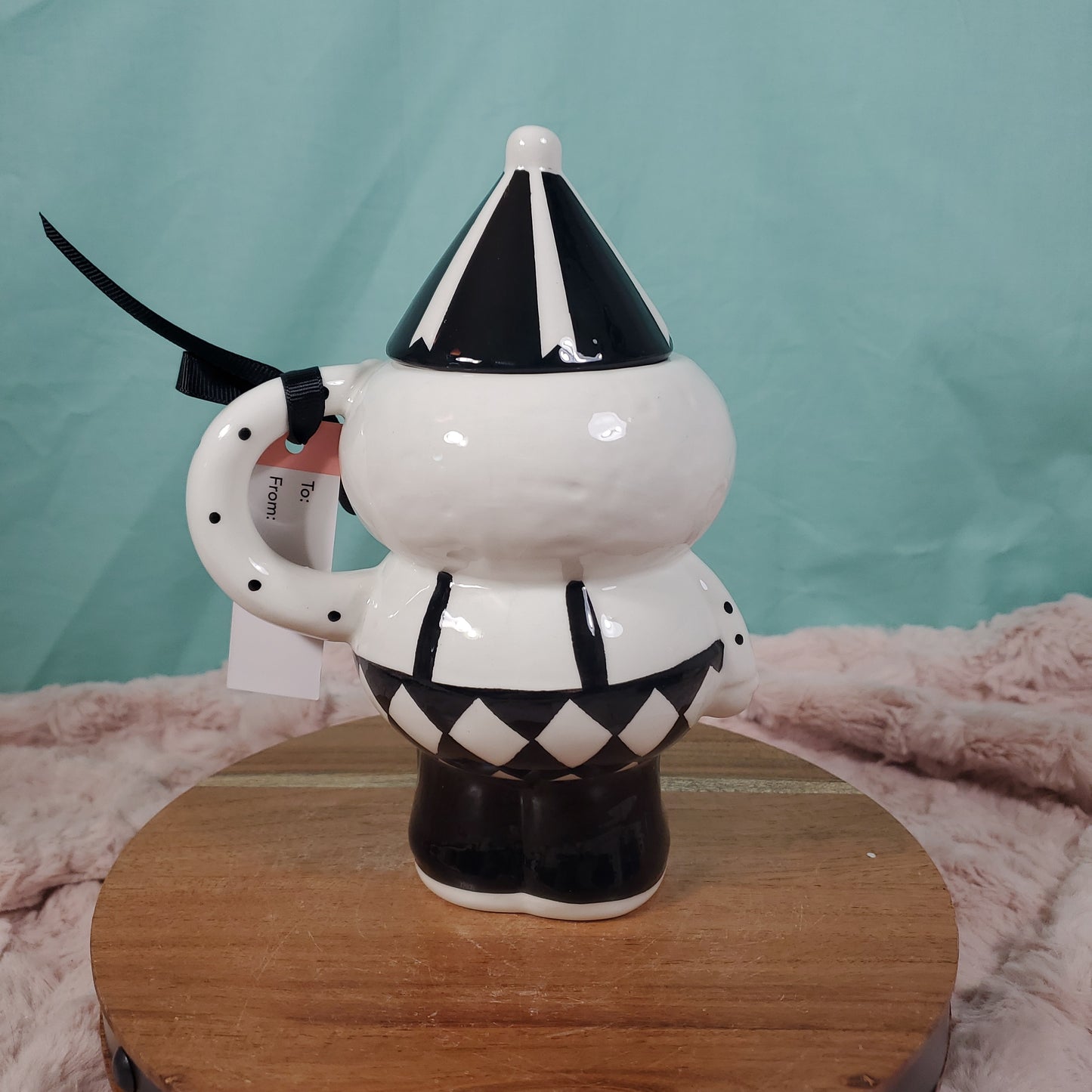 Johanna Parker Laughing Luna Moon Mug with Carnival Tent Topper - Unique Holiday Decor