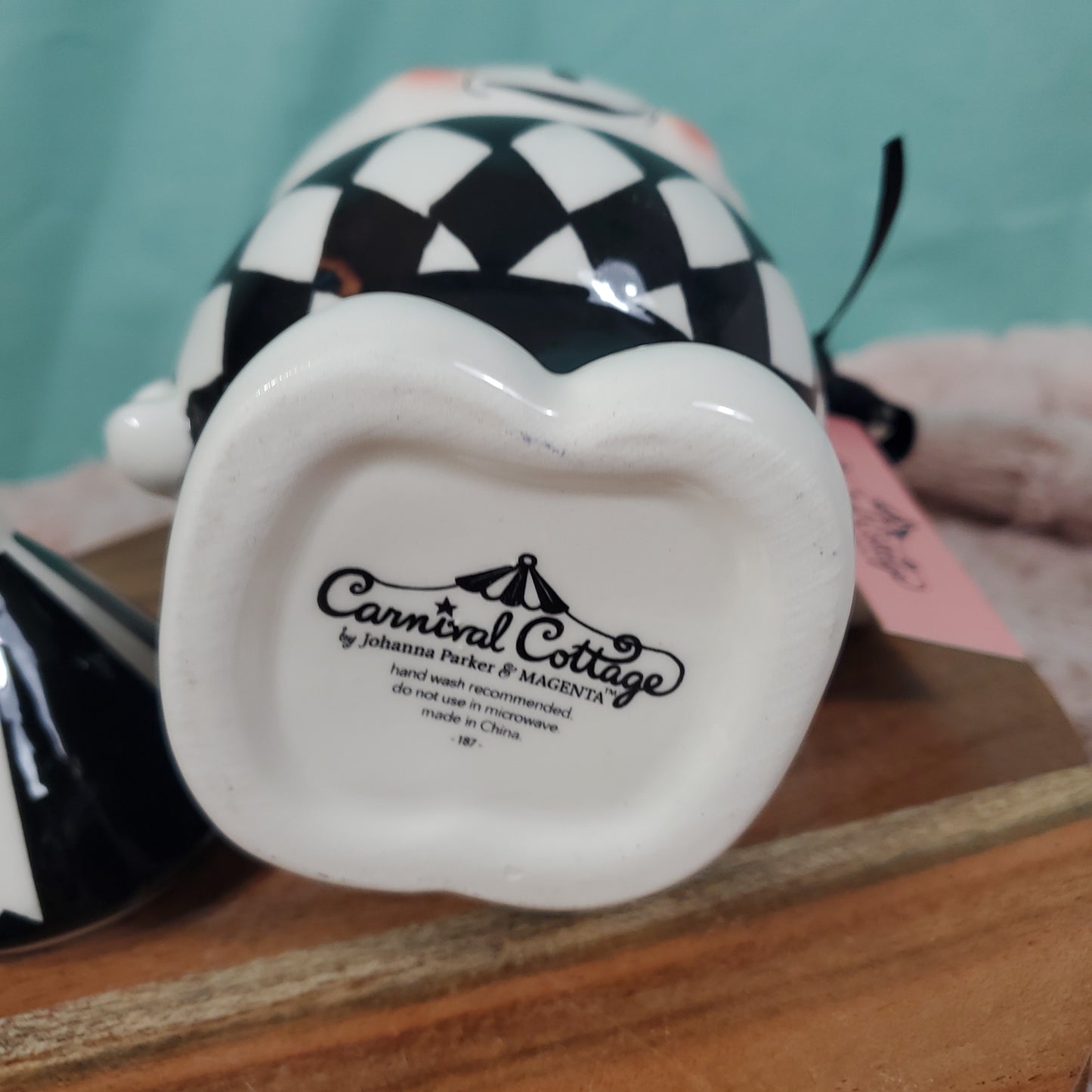 Johanna Parker Laughing Luna Moon Mug with Carnival Tent Topper - Unique Holiday Decor