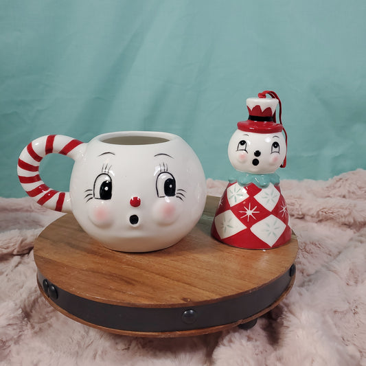 Johanna Parker Christmas Mug and Bell Set - Snowman Mug and Bell