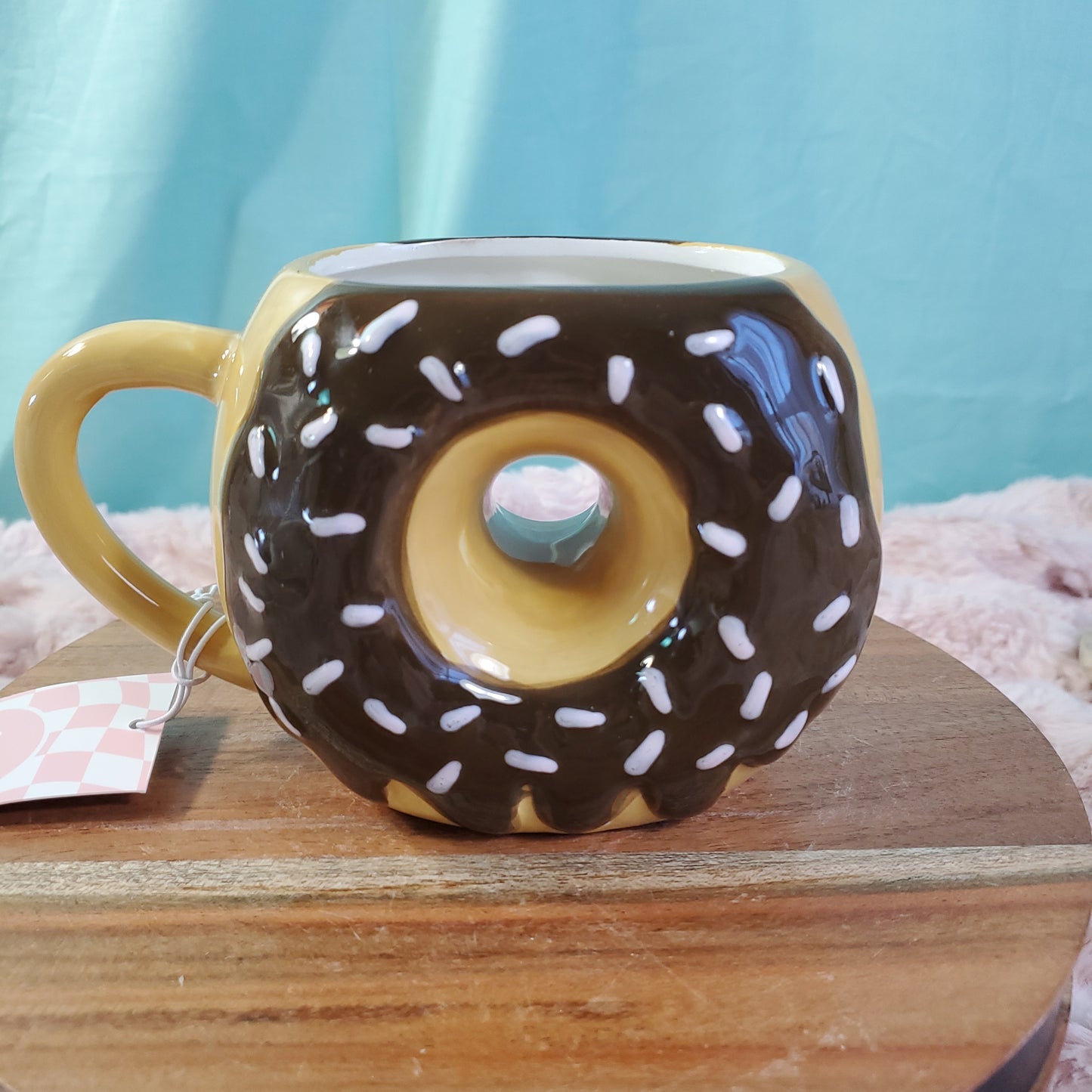 Sheffield Home Frosted Donut Shaped Mug - 10 oz, Hand-Painted