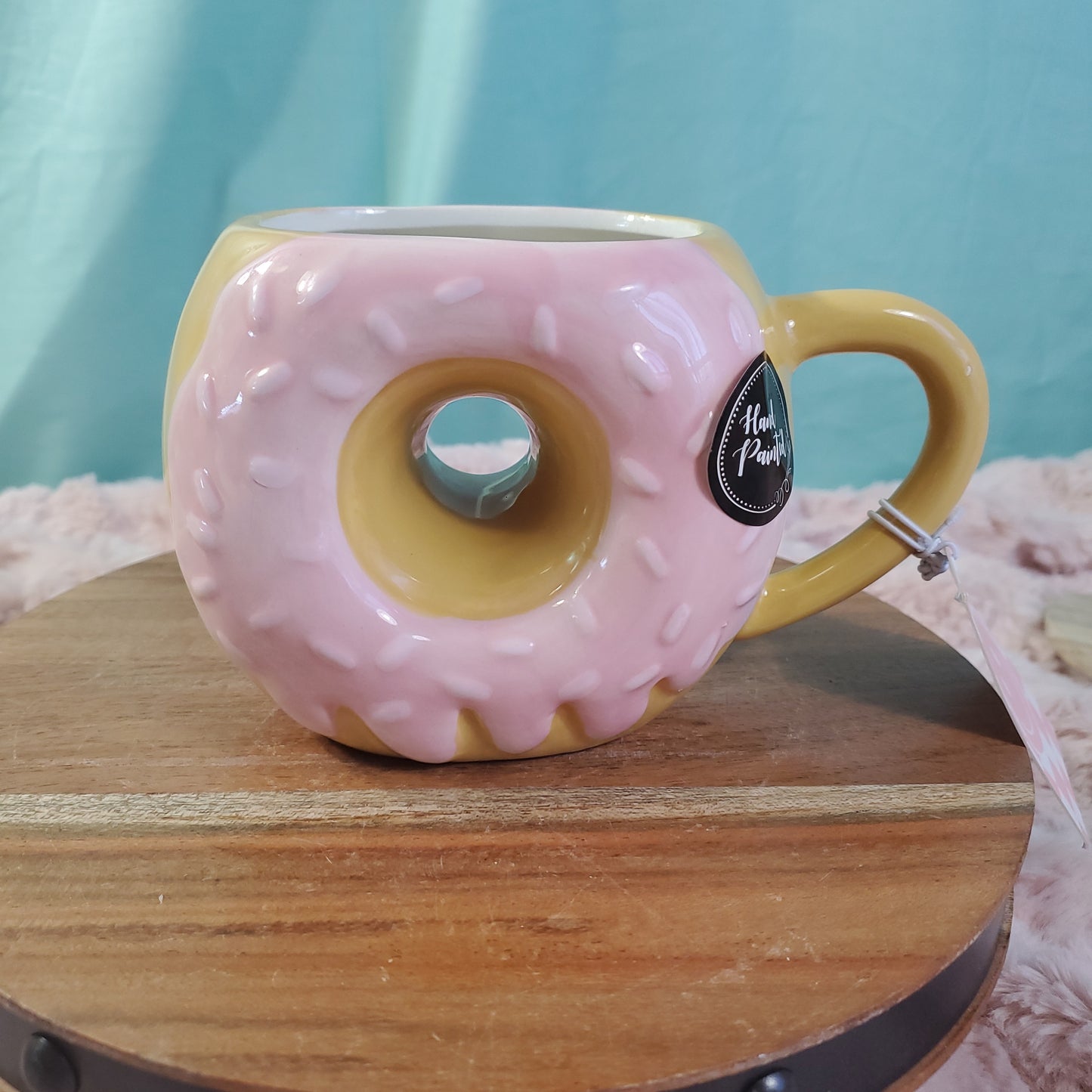 Sheffield Home Frosted Donut Shaped Mug - 10 oz, Hand-Painted