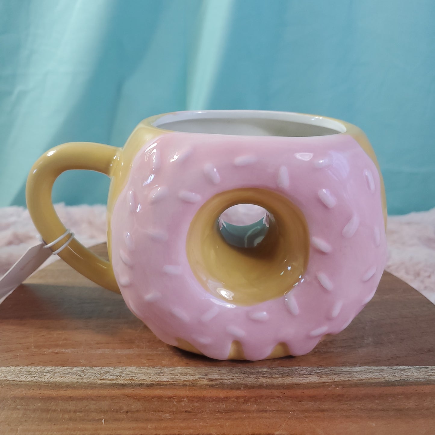 Sheffield Home Frosted Donut Shaped Mug - 10 oz, Hand-Painted