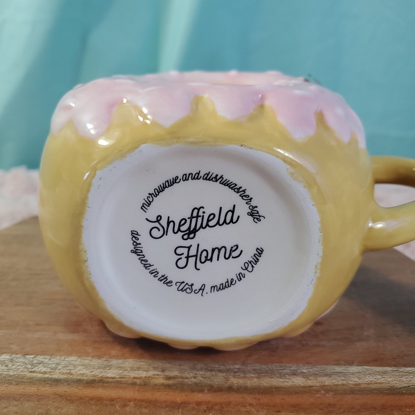 Sheffield Home Frosted Donut Shaped Mug - 10 oz, Hand-Painted