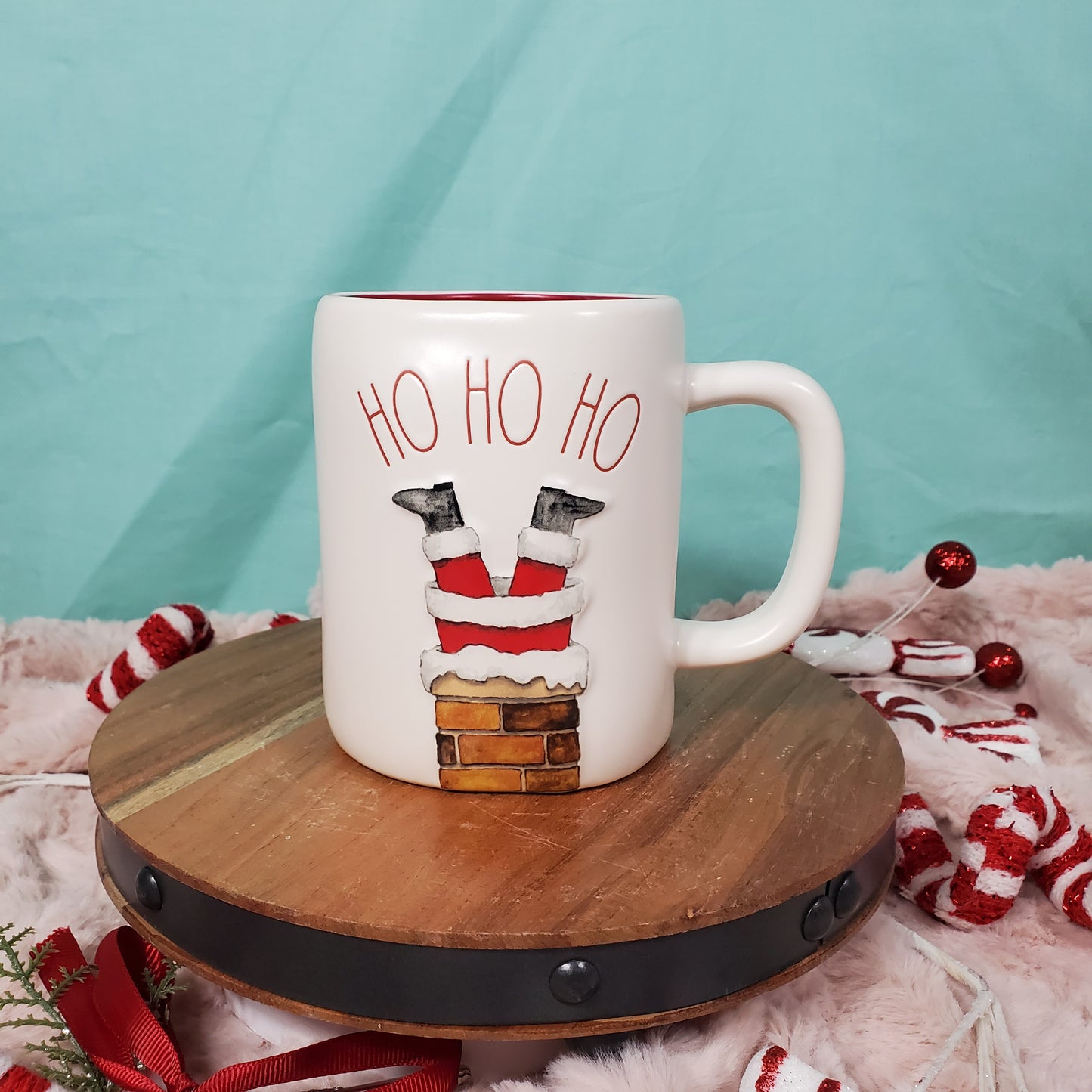 Rae Dunn 'Ho Ho Ho' Santa Feet Mug - Matte White, 19.5 oz