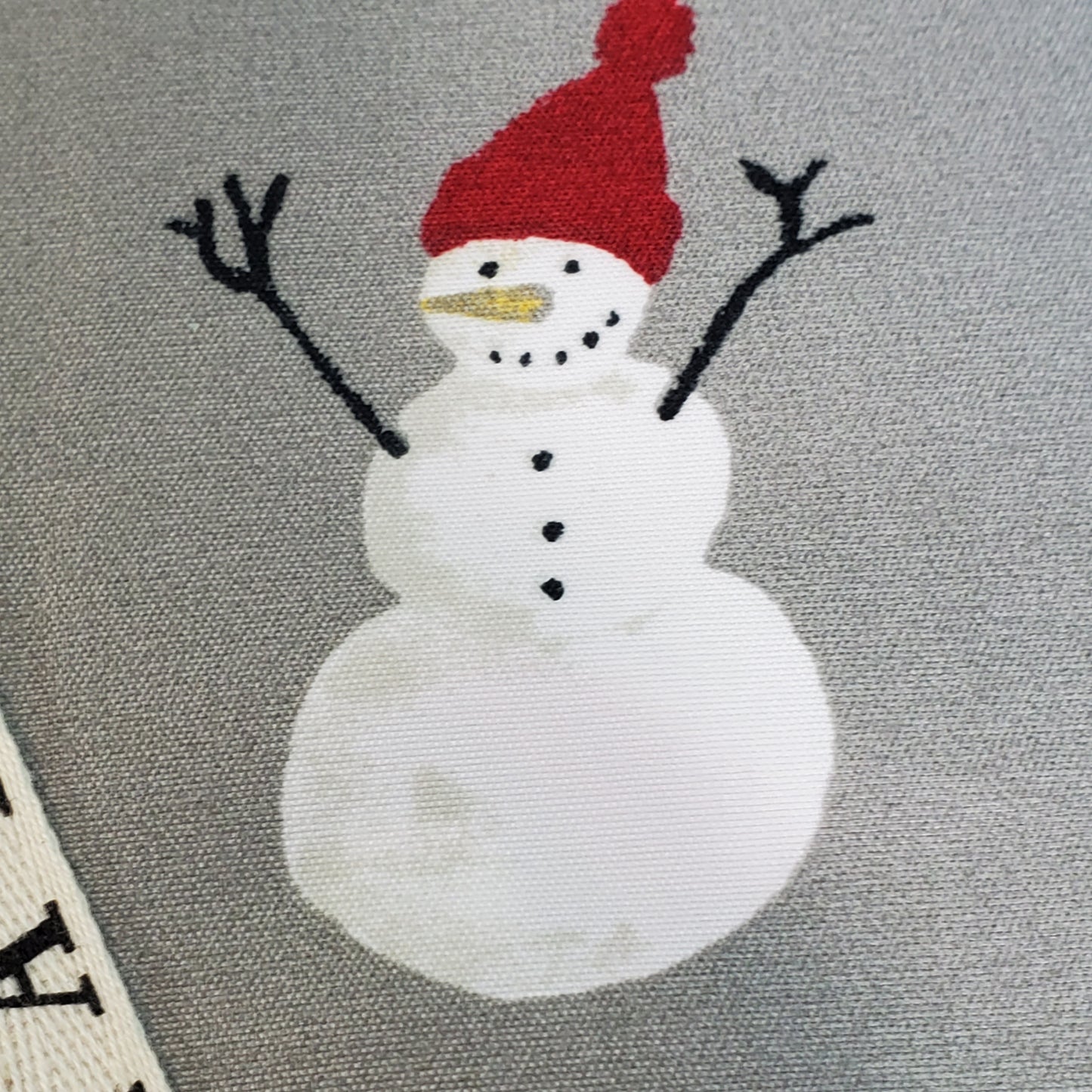 Rae Dunn Christmas Sheets - MERRY, Grey with Red Cars and Snowmen