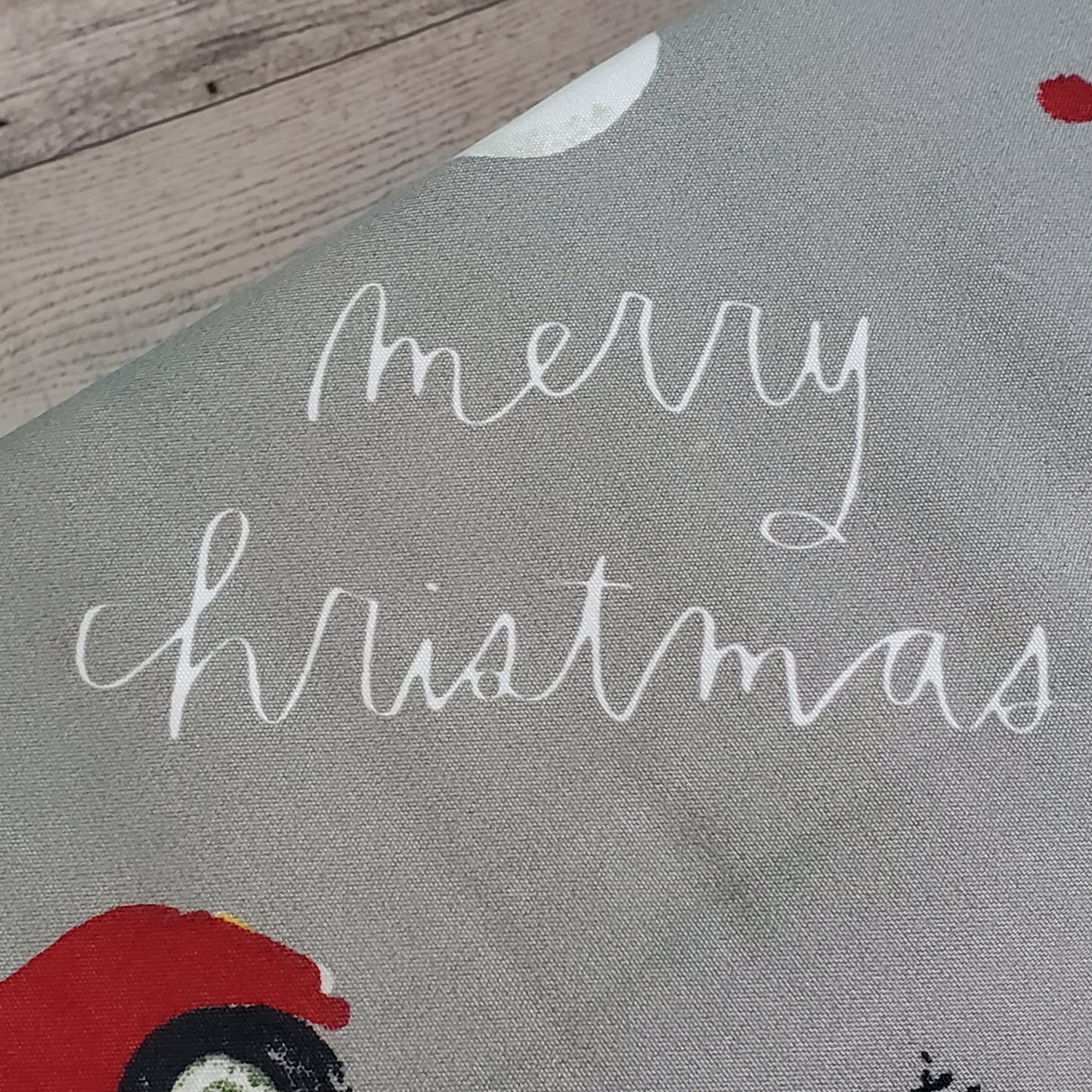 Rae Dunn Christmas Sheets - MERRY, Grey with Red Cars and Snowmen