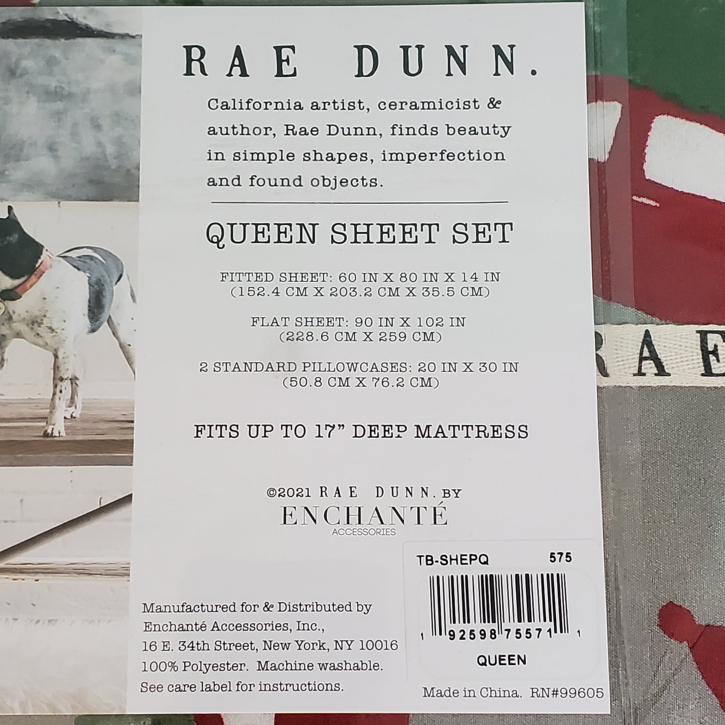 Rae Dunn Christmas Sheets - MERRY, Grey with Red Cars and Snowmen